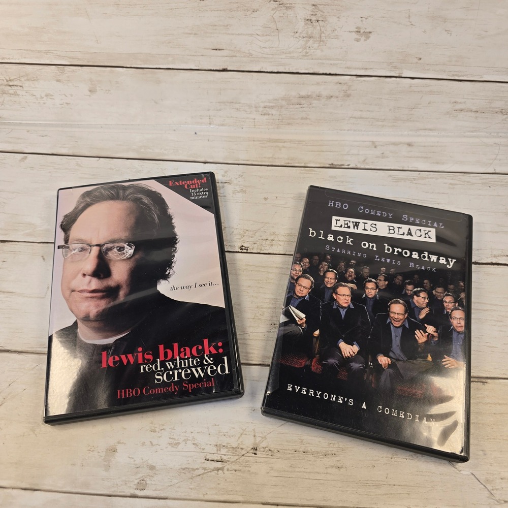 Lewis Black DVD Bundle Red White & Screwed Extended Cut and Black on Broadway